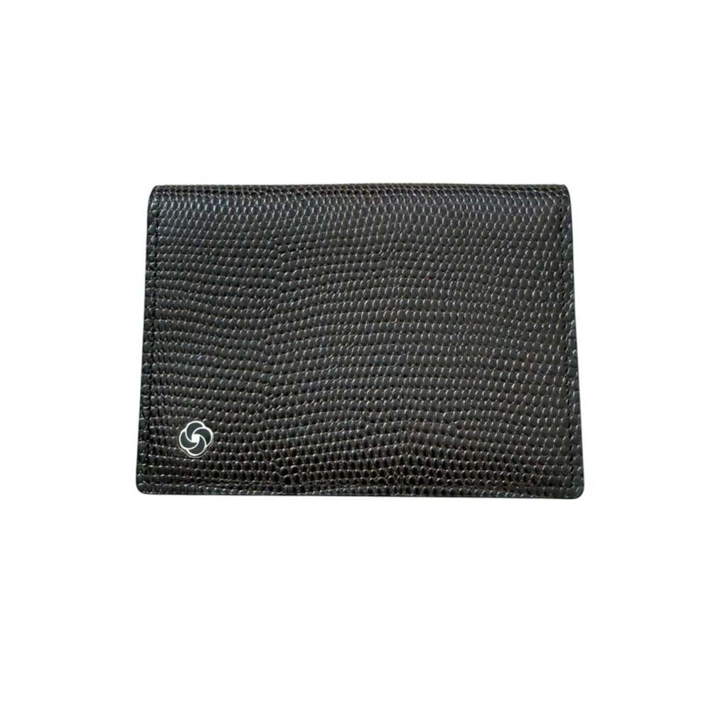 Samsonite Suave Leather Bifold Travel Wallet Embossed Two-Fold Card Holder Brown